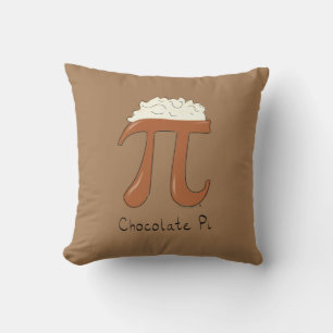 Funny Math Chocolate Pi Symbol Cushion