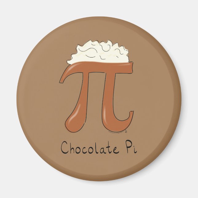 Funny Math Chocolate Pi Symbol Magnet (Front)