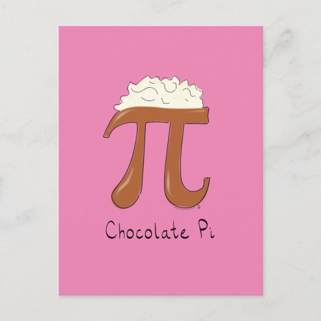 Funny Math Chocolate Pi Symbol Postcard (Front)
