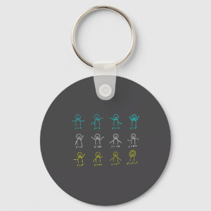 Funny Math Equation Figures Algebra Dance Key Ring