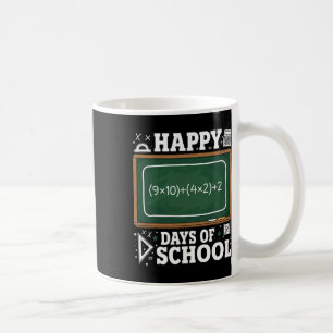 Funny Math Equation Happy 100 Days Of School Chalk Coffee Mug