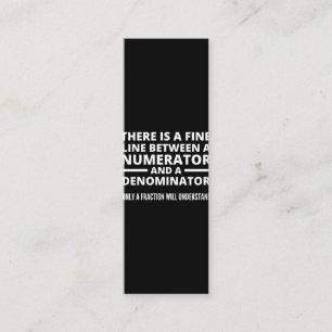 Funny Math FINE LINE NUMERATOR DENOMINATOR Loyalty Card
