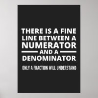 Funny Math FINE LINE NUMERATOR DENOMINATOR