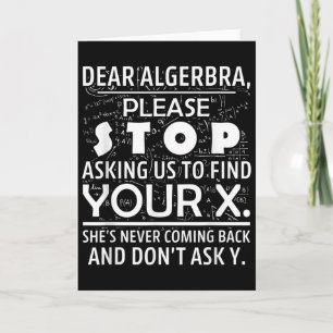 Funny Math For Math Lovers Nerd Nerdy Hilarious De Card
