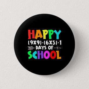 Funny Math Formula 100 Days Of School Boy Girl Tea 6 Cm Round Badge