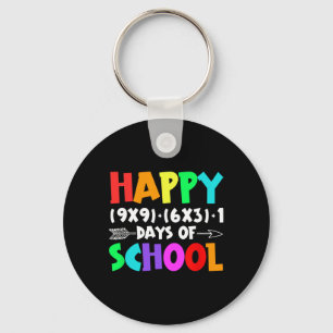 Funny Math Formula 100 Days Of School Boy Girl Tea Key Ring