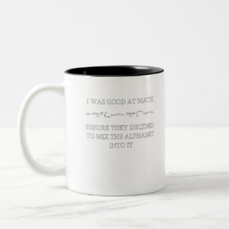 funny math formula joke Two-Tone coffee mug