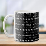 Funny Math Formulae Gift for Mathematician  Coffee Mug<br><div class="desc">Are you looking for a gift for a math teacher or a math grad? This fun design has a trendy typography aesthetic and can be ordered as is or personalised with any other math equations,  text or symbols.</div>
