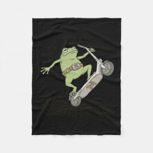 Funny Math Frog Pi Day Irrational Pun Scooter Fleece Blanket