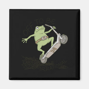 Funny Math Frog Pi Day Irrational Pun Scooter Magnet