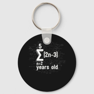 Funny Math Geek 16th Birthday 16 Years Old Key Ring