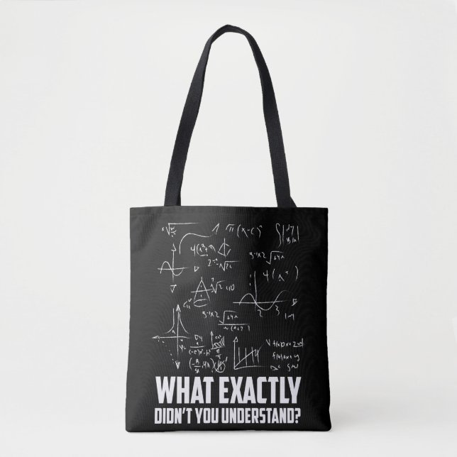 Funny Math Geek Physics Science Joke Tote Bag (Front)