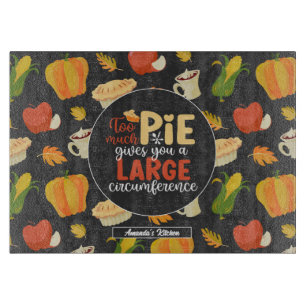 Funny Math Geek Pie Pun Thanksgiving Food Pattern Cutting Board