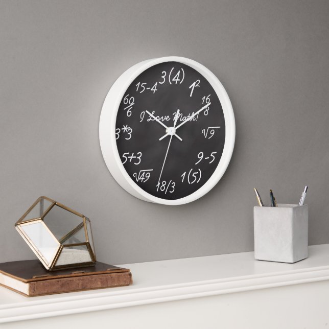 Funny Math Geek Wall Clock (Office)