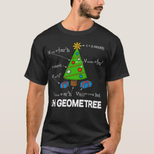 Funny Math Geometry Christmas Tree Pun Teacher T-Shirt