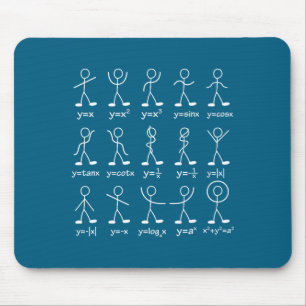Funny Math Graph Stick Figures Algebra Calculus Hu Mouse Pad