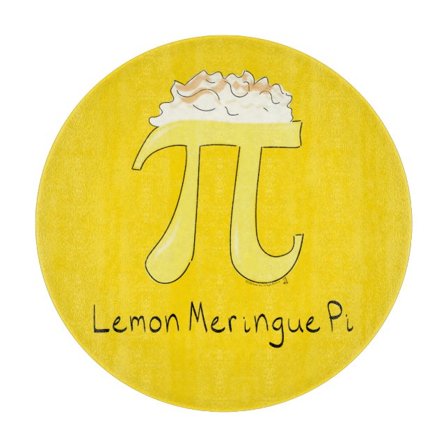 Funny Math Humour Lemon Pi Symbol Cutting Board (Front)