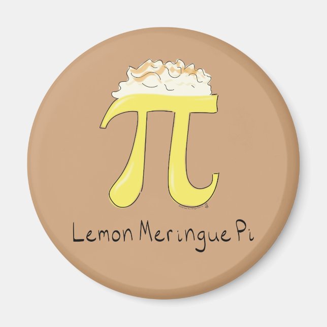 Funny Math Humour Lemon Pi Symbol Magnet (Front)