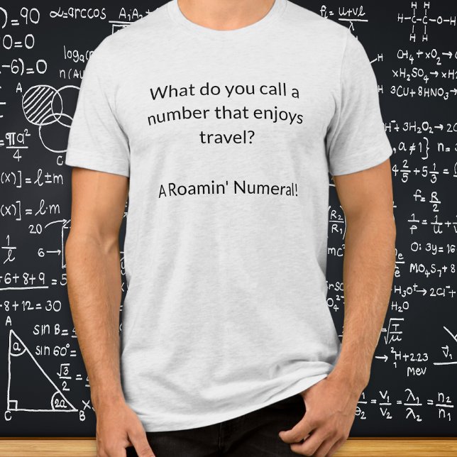 Funny Math Humour Mathematics Joke Teacher Gift Tri-Blend Shirt (A t-shirt with funny math pun humor, ideal for mathematicians, math students and teachers)