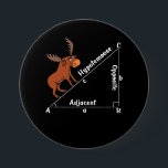 Funny Math Hypotemoose Geometry Moose Joke Pun 7.5 Cm Round Badge<br><div class="desc">Funny Math Hypotemoose Geometry Moose Joke Pun design for mathematics lovers.</div>