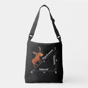 Funny Math Hypotemoose Geometry Moose Joke Pun Crossbody Bag