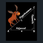 Funny Math Hypotemoose Geometry Moose Joke Pun Poster<br><div class="desc">Funny Math Hypotemoose Geometry Moose Joke Pun design for mathematics lovers.</div>