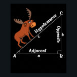 Funny Math Hypotemoose Geometry Moose Joke Pun Poster<br><div class="desc">Funny Math Hypotemoose Geometry Moose Joke Pun design for mathematics lovers.</div>