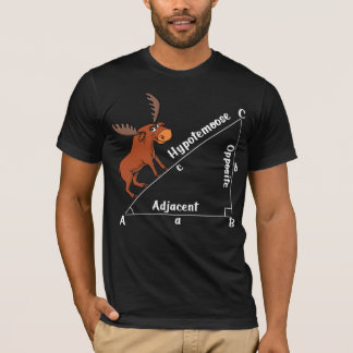Funny Math Hypotemoose Geometry Moose Joke Pun T-Shirt
