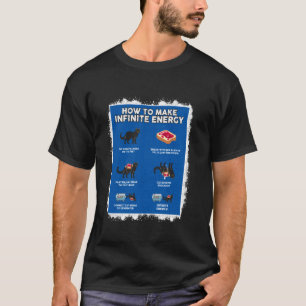 Funny Math Infinite Energy Cat And Mechanical Engi T-Shirt
