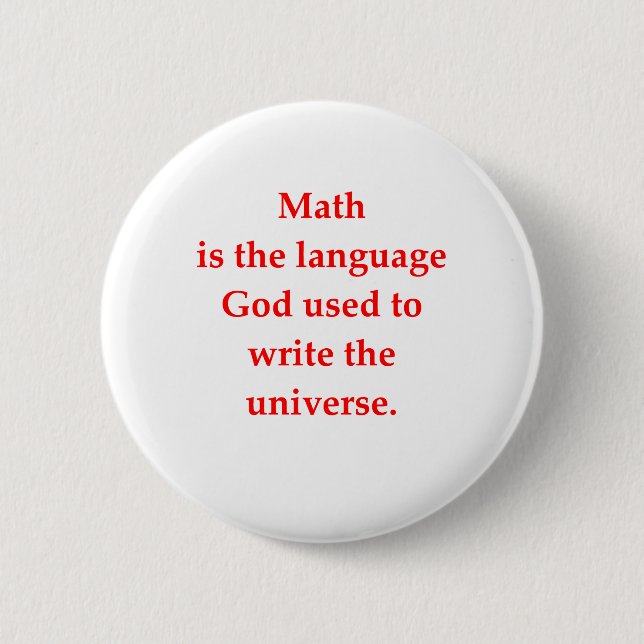 funny math joke 6 cm round badge (Front)