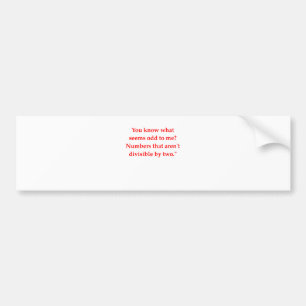 funny math joke bumper sticker