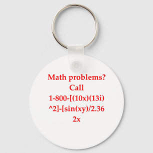 funny math joke key ring