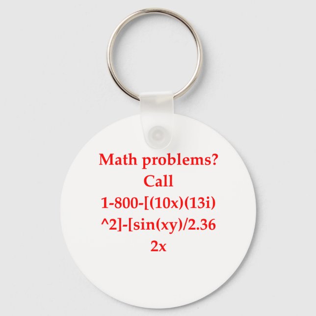funny math joke key ring (Front)