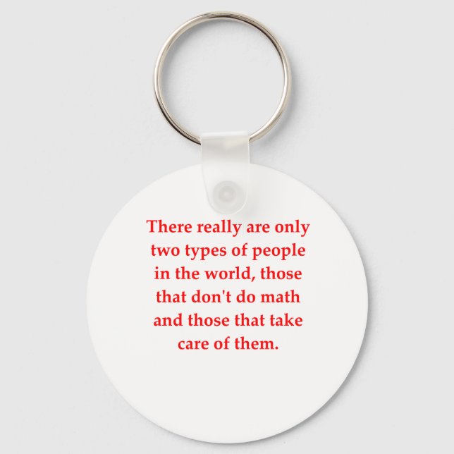 funny math joke key ring (Front)