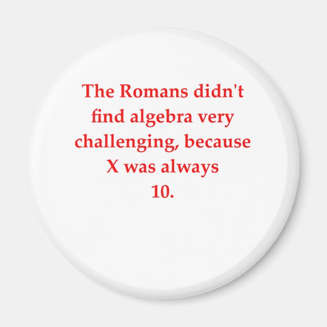 funny math joke magnet (Front)