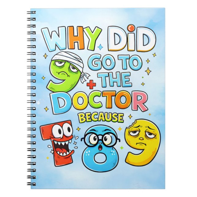 Funny Math Joke Numbers Notebook for Kids (Front)