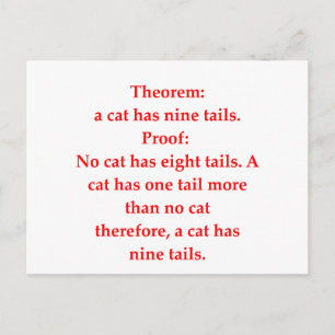 funny math joke postcard