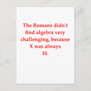 funny math joke postcard