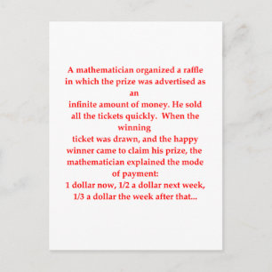 funny math joke postcard