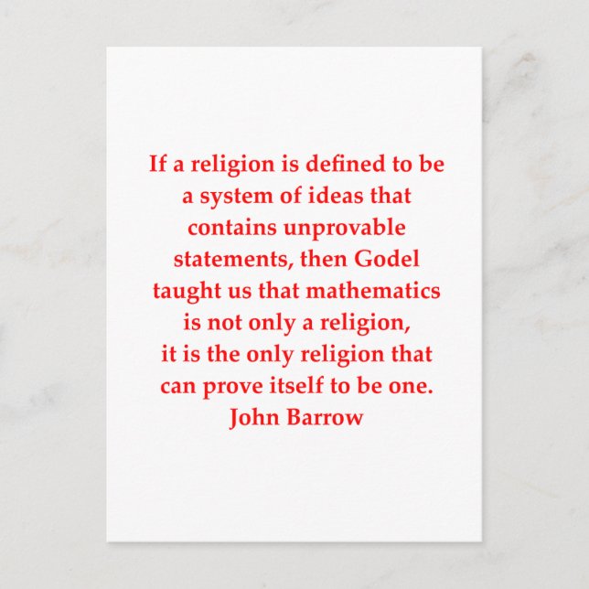 funny math joke postcard (Front)