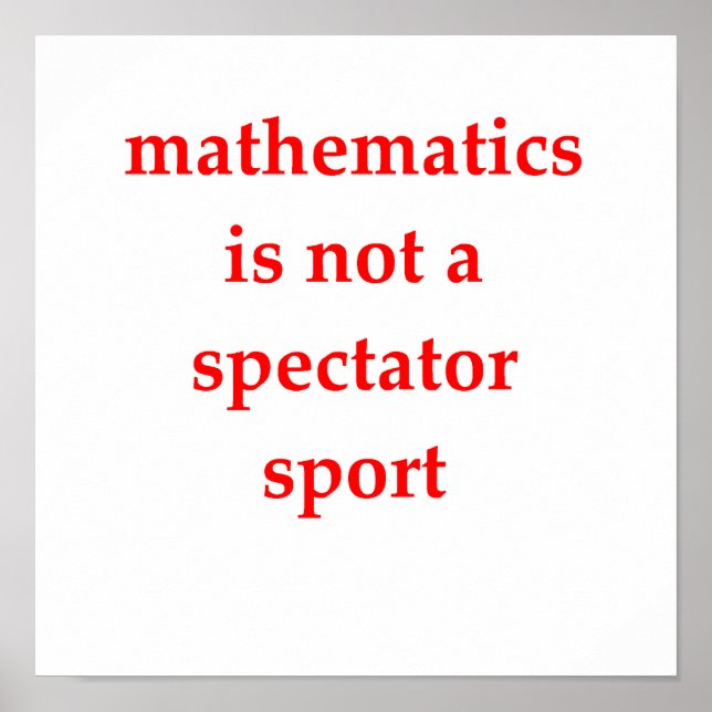 funny math joke poster (Front)