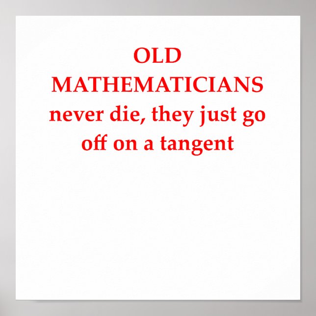 funny math joke poster (Front)