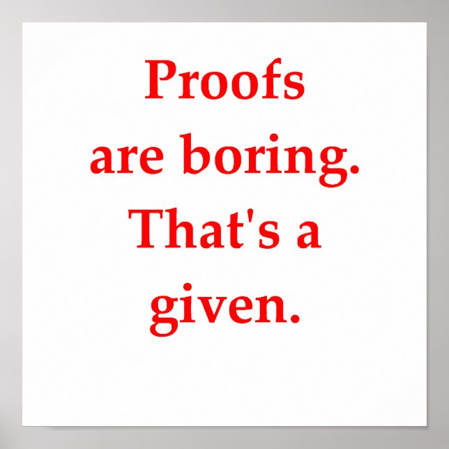 funny math joke poster (Front)