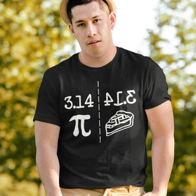 Funny Math Jokes PI Image Mirror Of 3.14 Is Pie T-Shirt (Creator Uploaded)