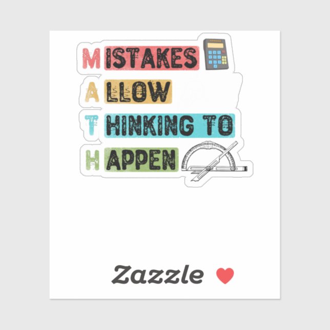 Funny Math. Mistakes Allow Thinking To Happen (Sheet)