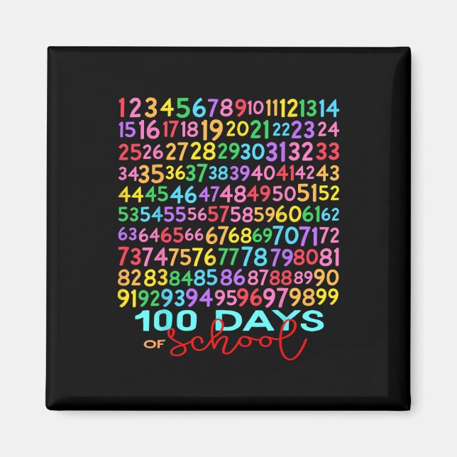 Funny Math Numbers 100th Day Of School Teacher Kid Magnet (Front)