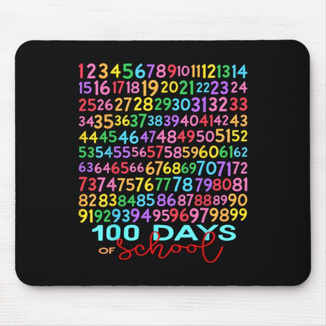 Funny Math Numbers 100th Day Of School Teacher Kid Mouse Pad (Front)