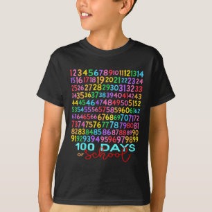 Funny Math Numbers 100th Day Of School Teacher Kid T-Shirt
