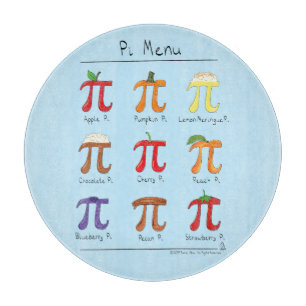 Funny Math Pi Day Menu Cutting Board