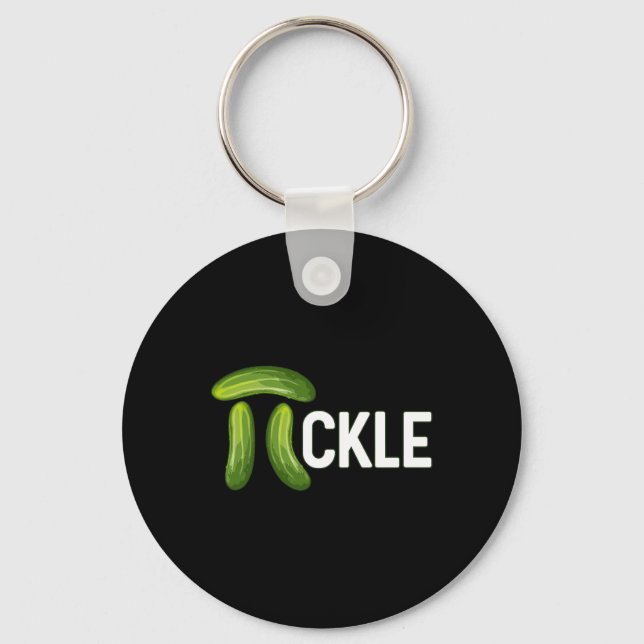 Funny Math Pi Geometry Trigonometry Pickle  Key Ring (Front)